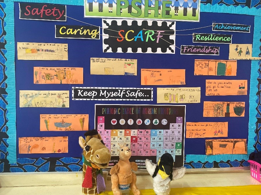 Rainbow International School's SCARF display